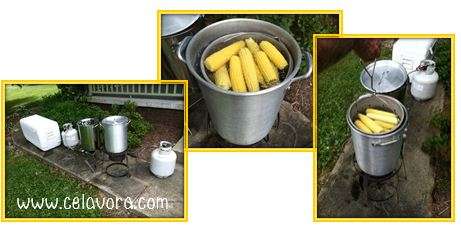 Freezing Corn with Turkey Boiler