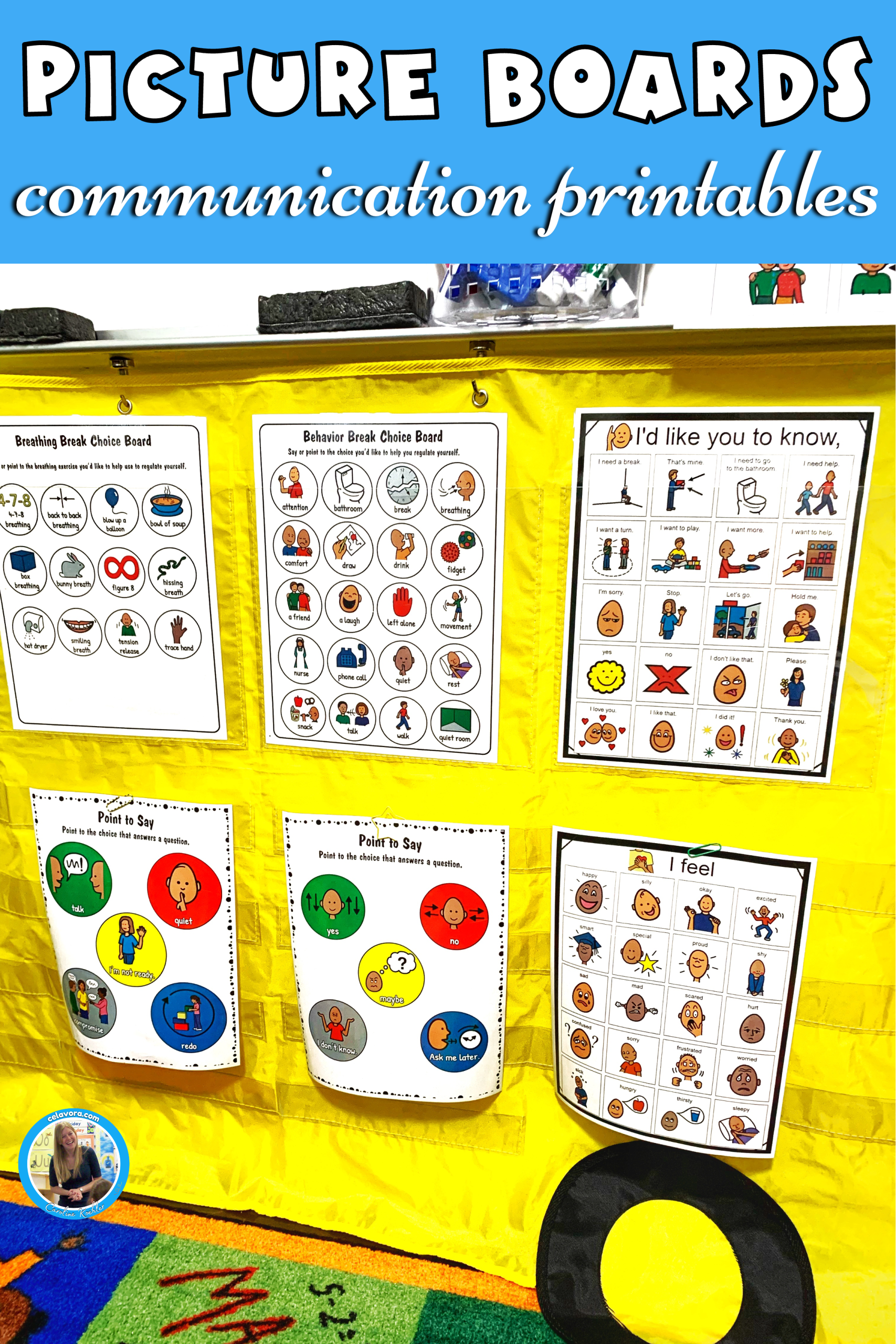 Pictures for communication board set makes visuals for students with autism