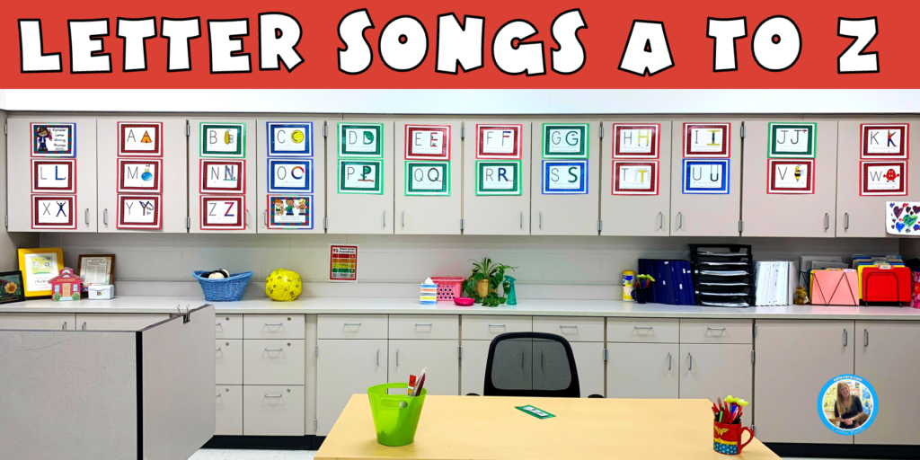 Classroom picture of uppercase letter formation posters