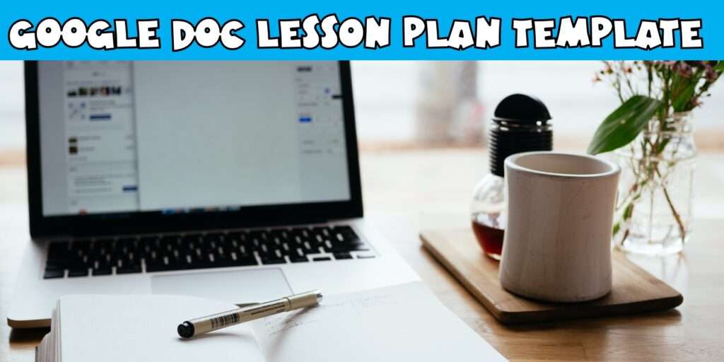 Picture of computer and planner to write lesson plans