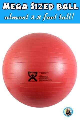 Large red therapy ball