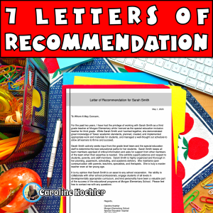 Teaching recommendation letter on a teacher's desk