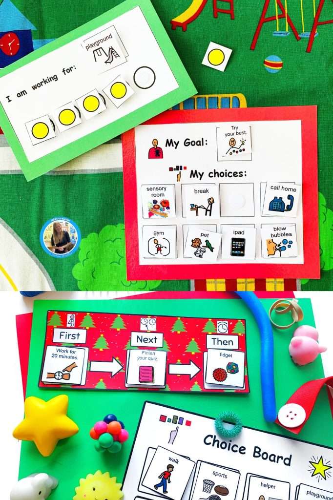 I’m working for board and first next then board being shown as strategies for behavior management.