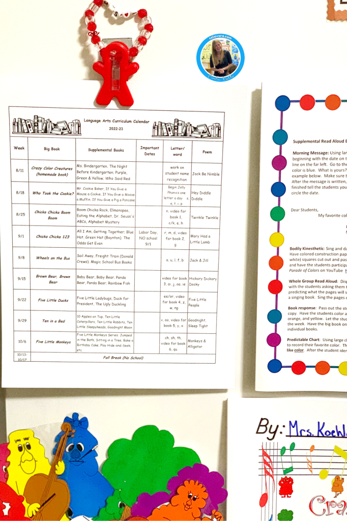 A trace worksheet for kindergarten set for color words, showing crazy color creatures