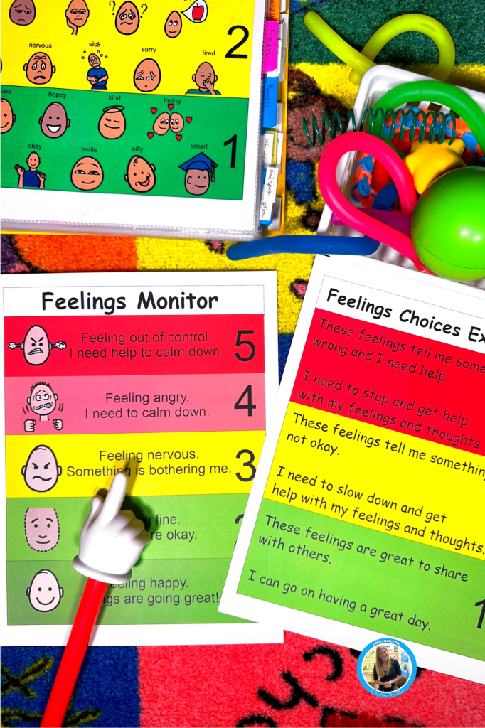 A picture of feelings, charts being used to help stop children tantrum and decreased times of tantrums.