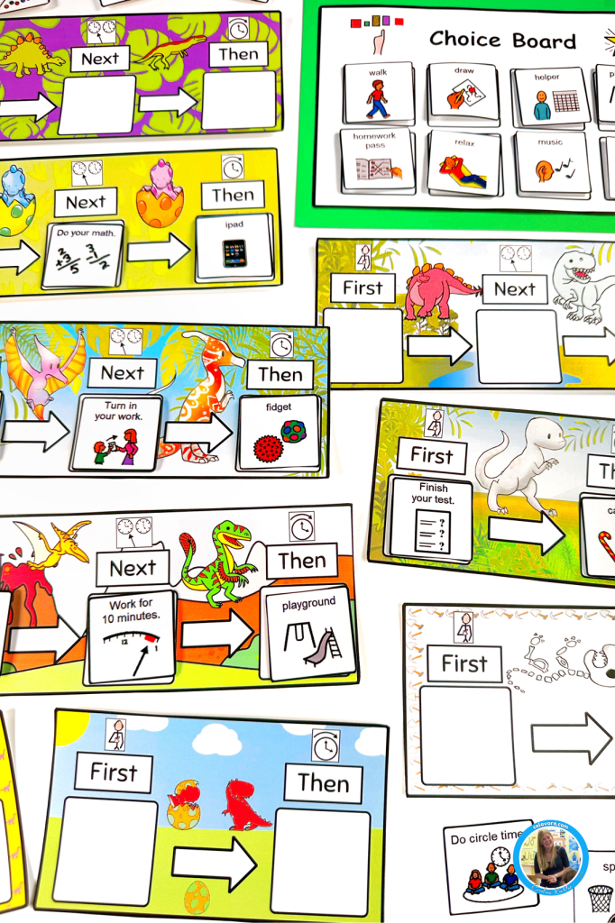 First then, and first, next, then behavior boards to support childhood anger issues.