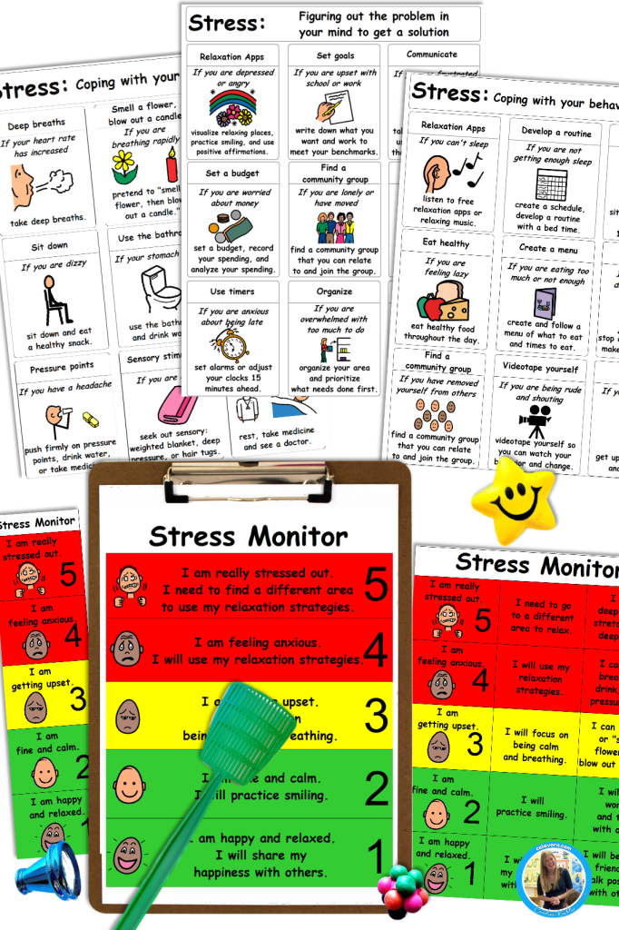Visuals to help reduce the stress of a student at school