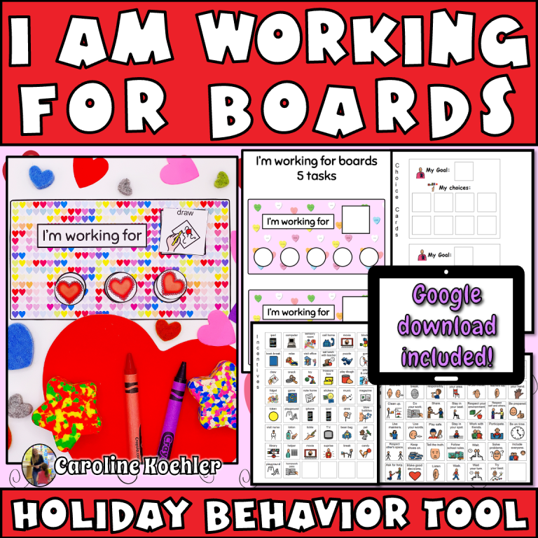 Valentine's Day I'm working for behavior boards showing token boards in action