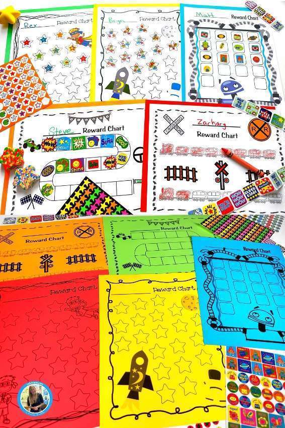 A collection of potty training, charts printable, pages