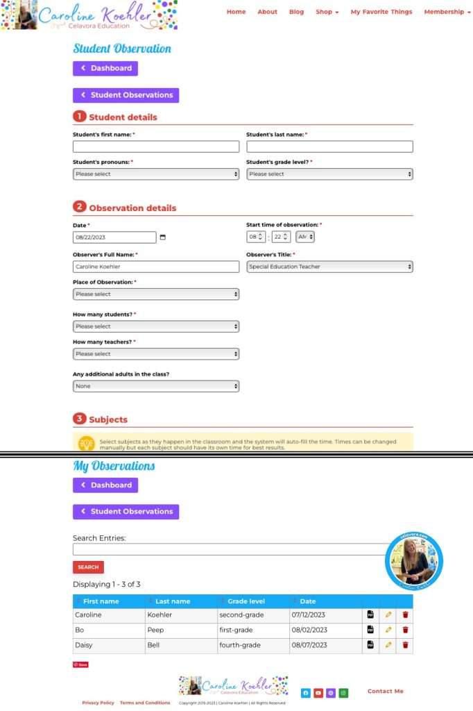 Digital IEP data tools, showing online techniques teaching strategies