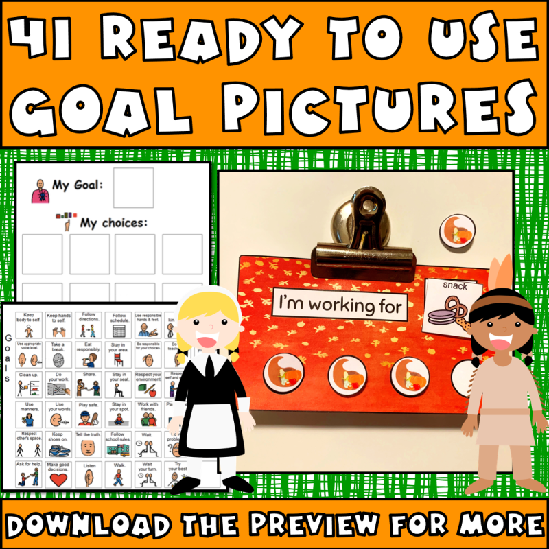 41 Ready to use token for pictures for autism support sets.