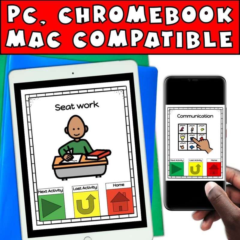 Autism visual schedule template pc, Chromebook, mac compatible