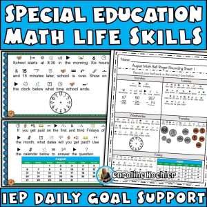 Free special education math curriculum with IEP daily goal support