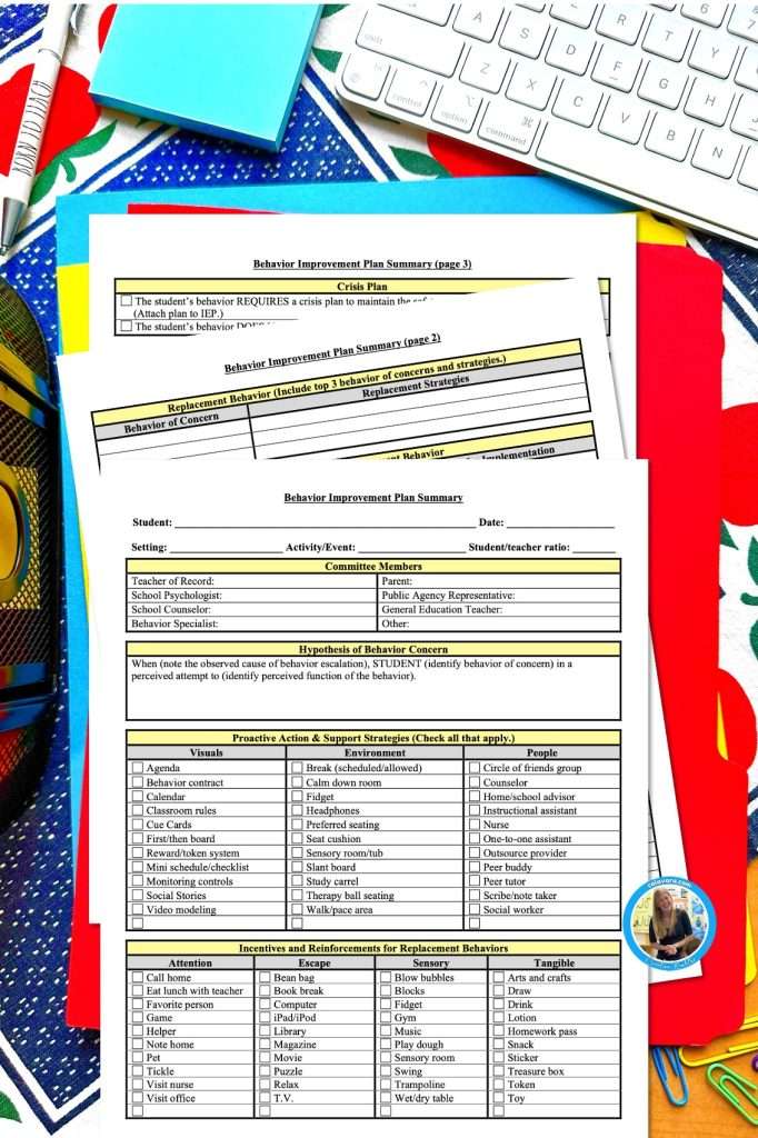 Functional behavior assessment example