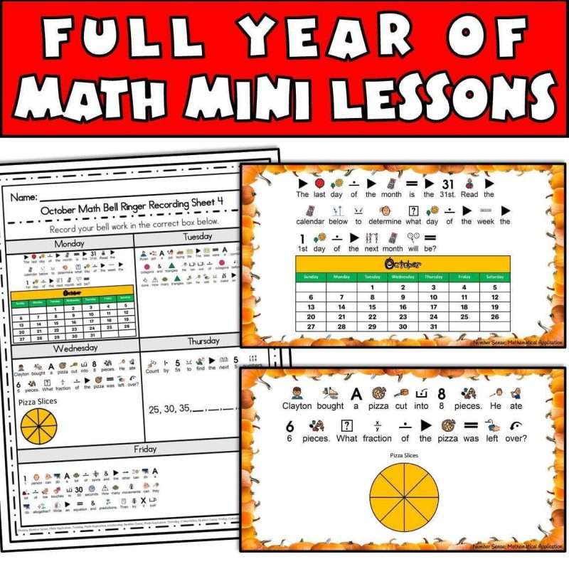 Full year of sped math mini lessons