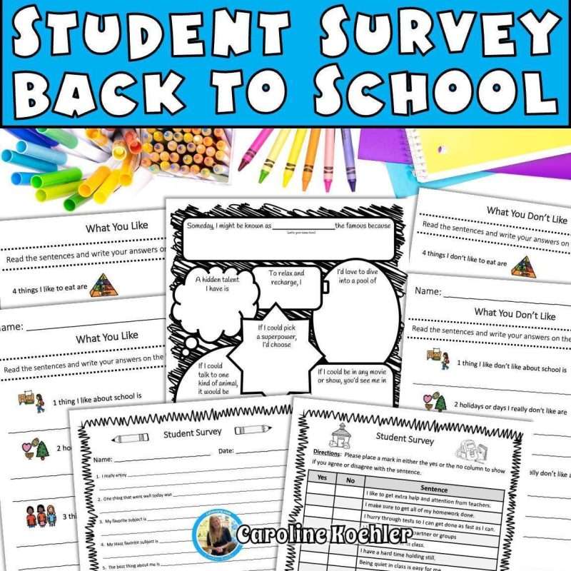 Student survey for back to school