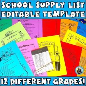 teacher supply list template for back to school supplies