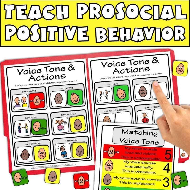 Teach prosocial positive behavior with this voice level chart