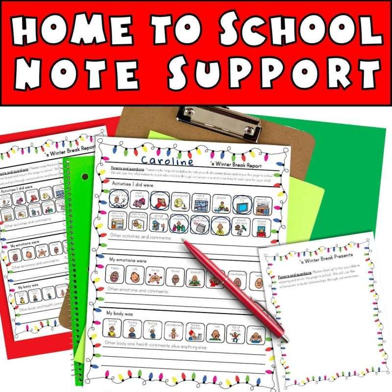 Behavior report for preschool home to school no support