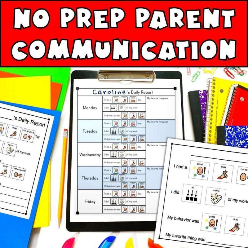 Daily behavior report pdf of no prep parent communication