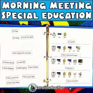 Personal information worksheet for special education morning meeting