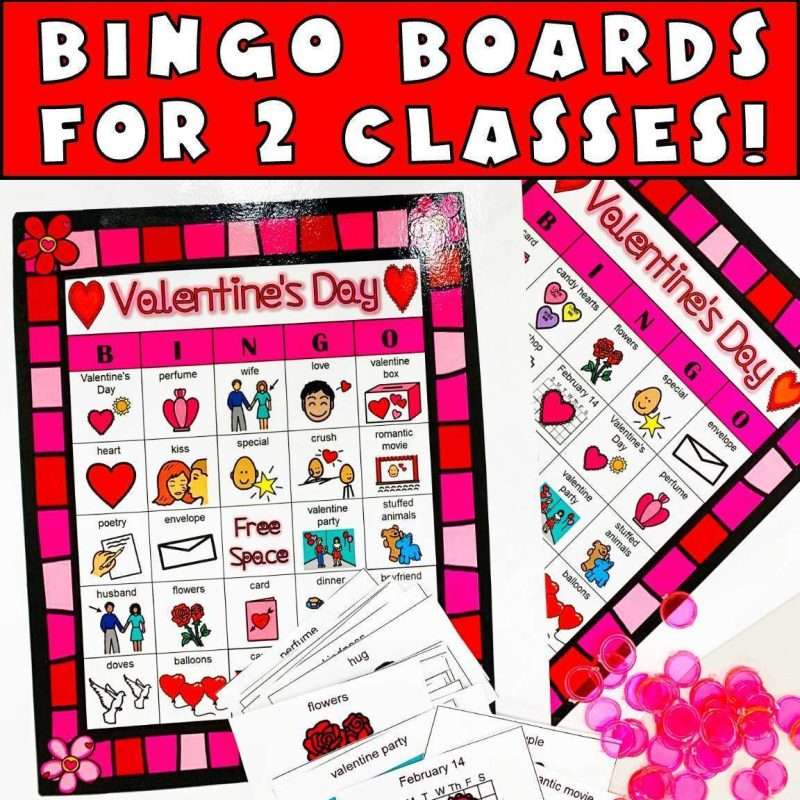 Valentine Bingo printable boards and calling cards