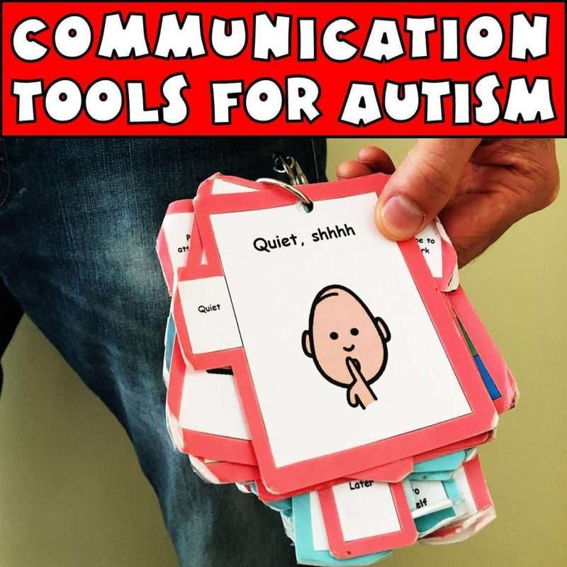 Classroom visual cue cards printable communication tools for autism
