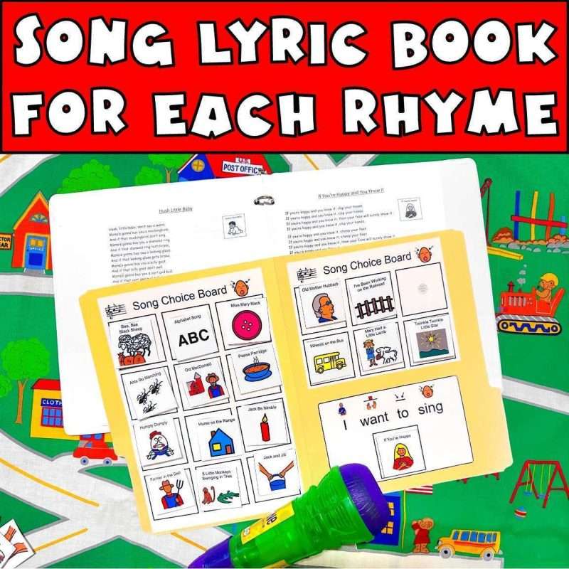 Printable nursery rhymes lyrics song book for each rhyme
