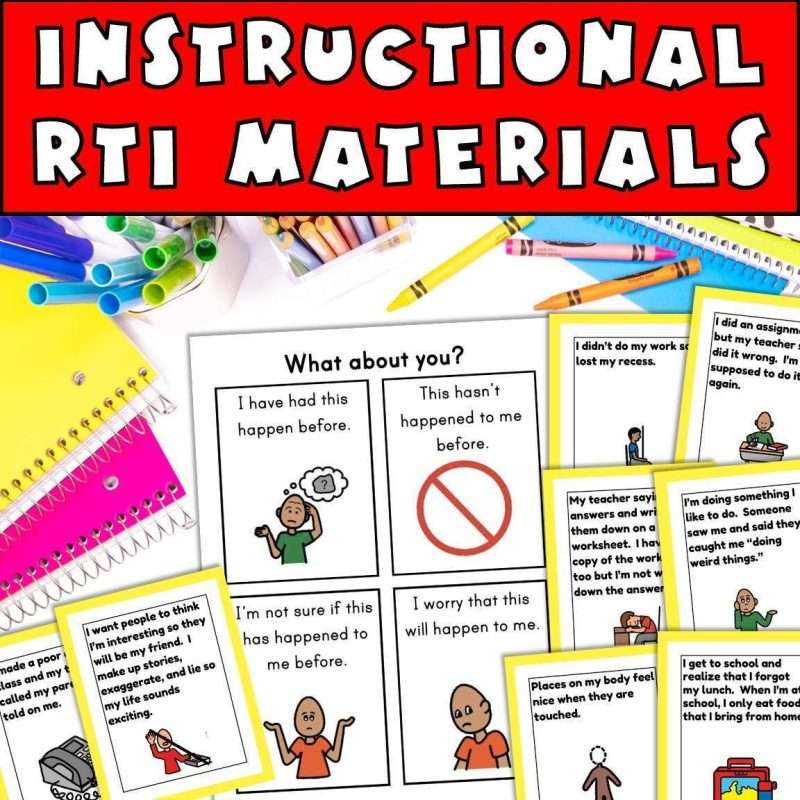 Autism behavior interventions instructional RTI materials