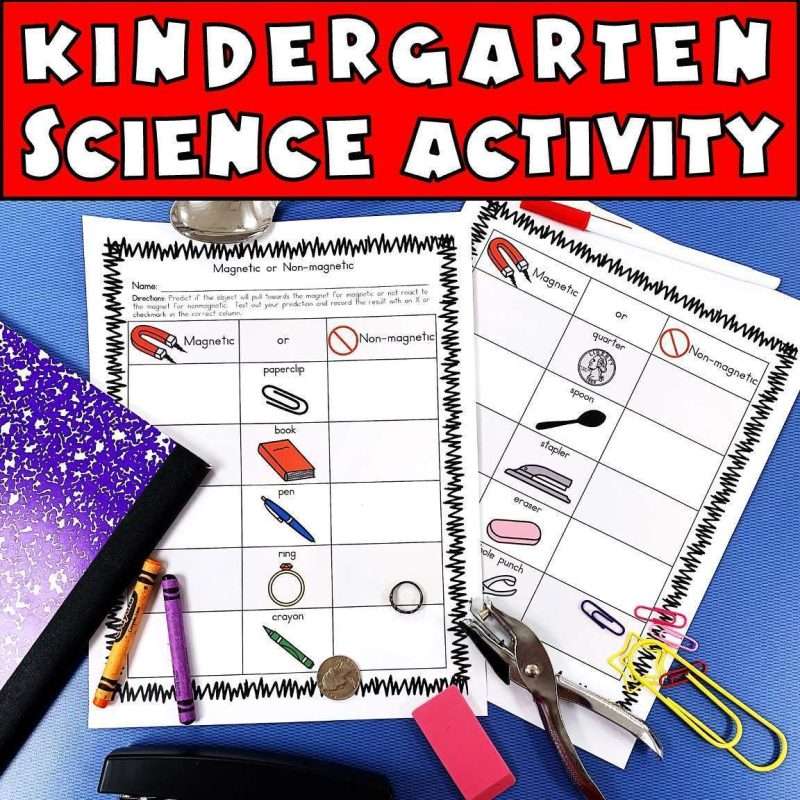 Kindergarten magnet lesson worksheet