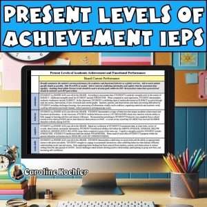 PLAAFP for special education IEP impact statements