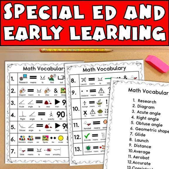 Paper airplane STEM challenge pdf worksheets with math vocabulary