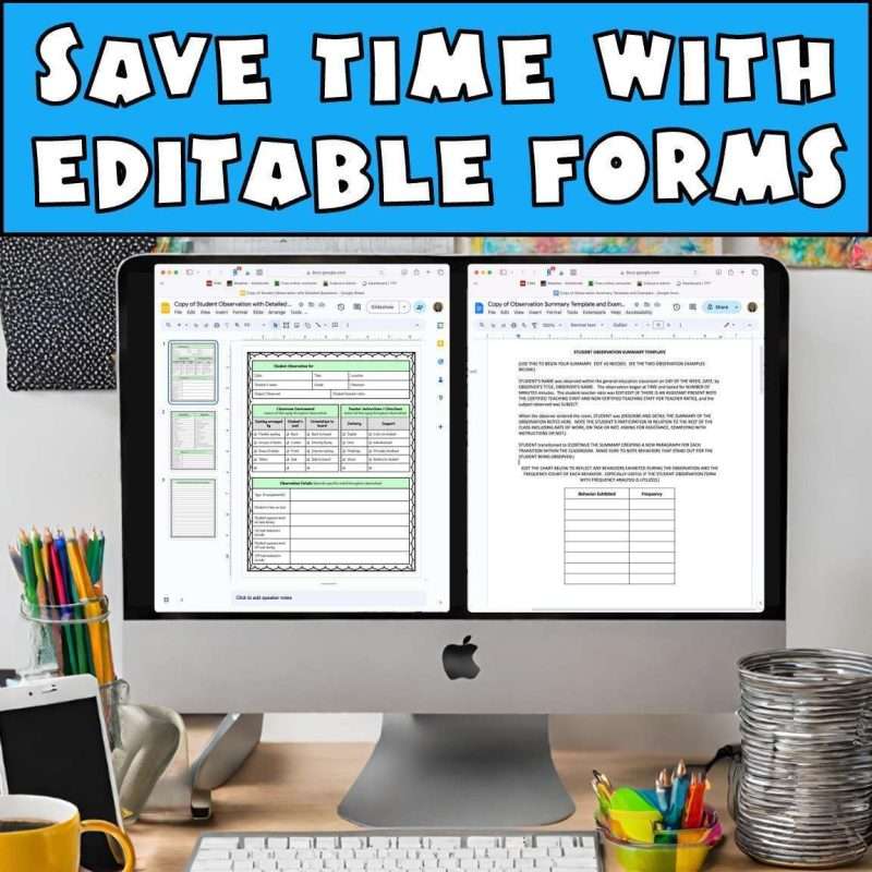 Teaching SPED tools to save time with editable forms for special education teacher efficiency