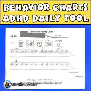 Behavior chart template