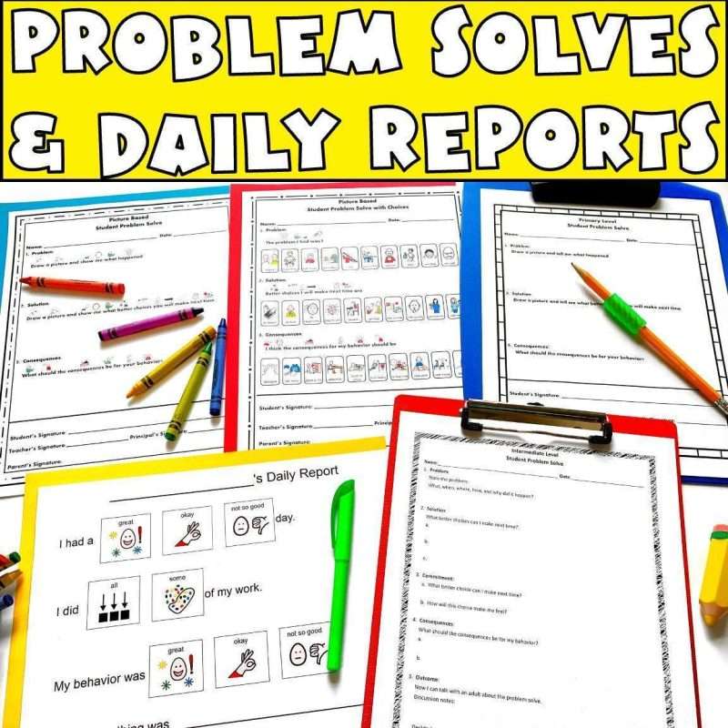 Behavior management autism problem solves and daily reports