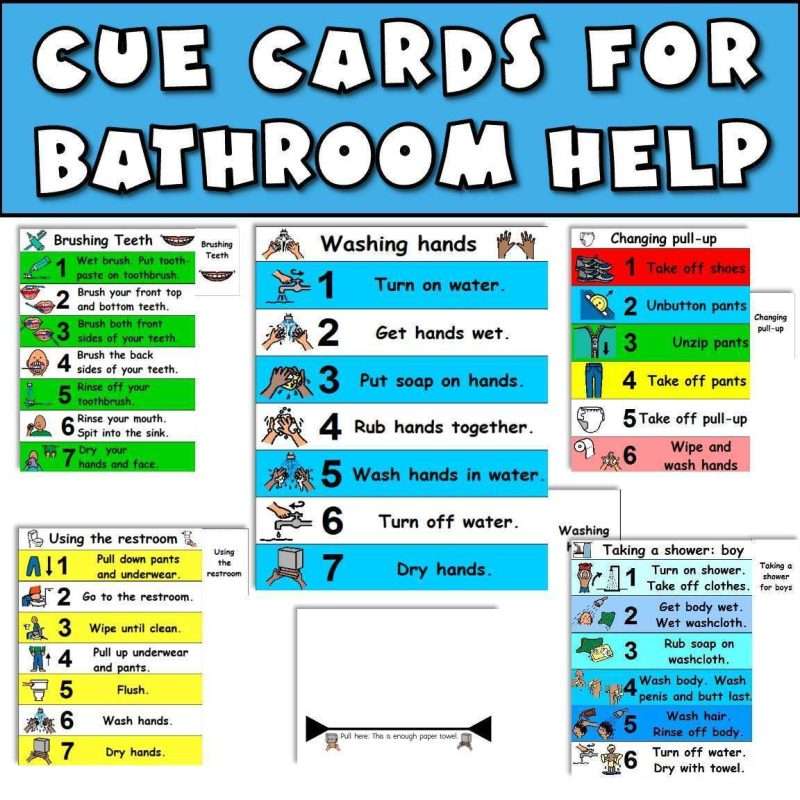 Best way for potty training with cue cards for bathroom help