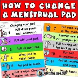 How to change a pad when you're on your period posters