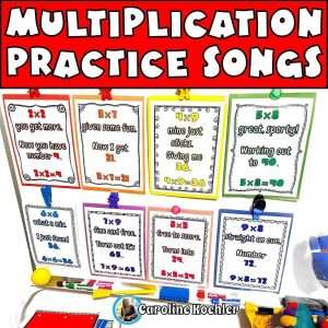 Multiplication practice songs for numbers 2-9