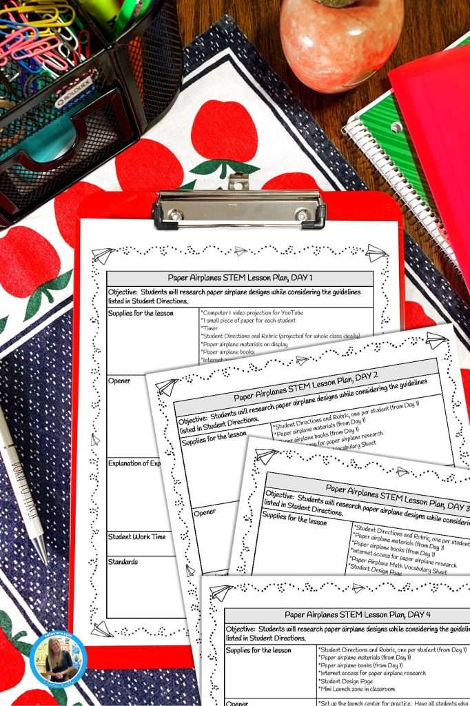 STEM paper airplane activity for students with special education needs and early learners.