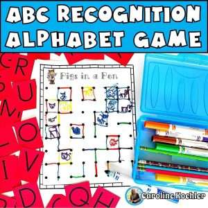 Alphabet game for abc recognition in kindergarten and preschool