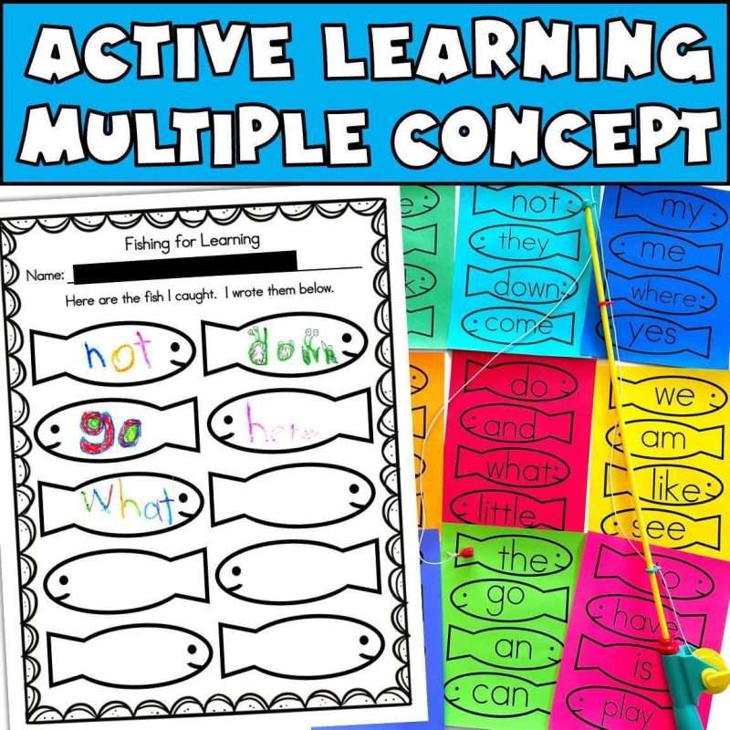 Alphabet worksheet kindergarten active learning multiple concept game