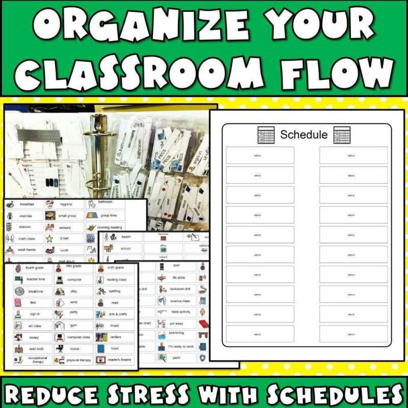Autism classroom management to organize your classroom flow and reduce stress with visual schedules.