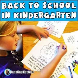 Kindergarten activities sheets for back to school time