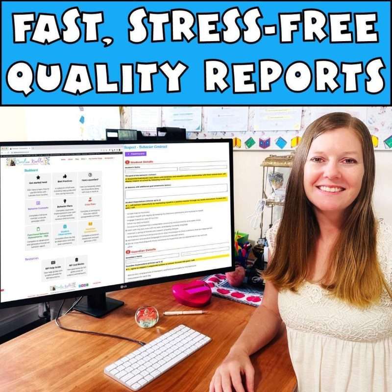 Special education tool kit with fast, stress-free, quality reports in SPED Up Paperwork membership