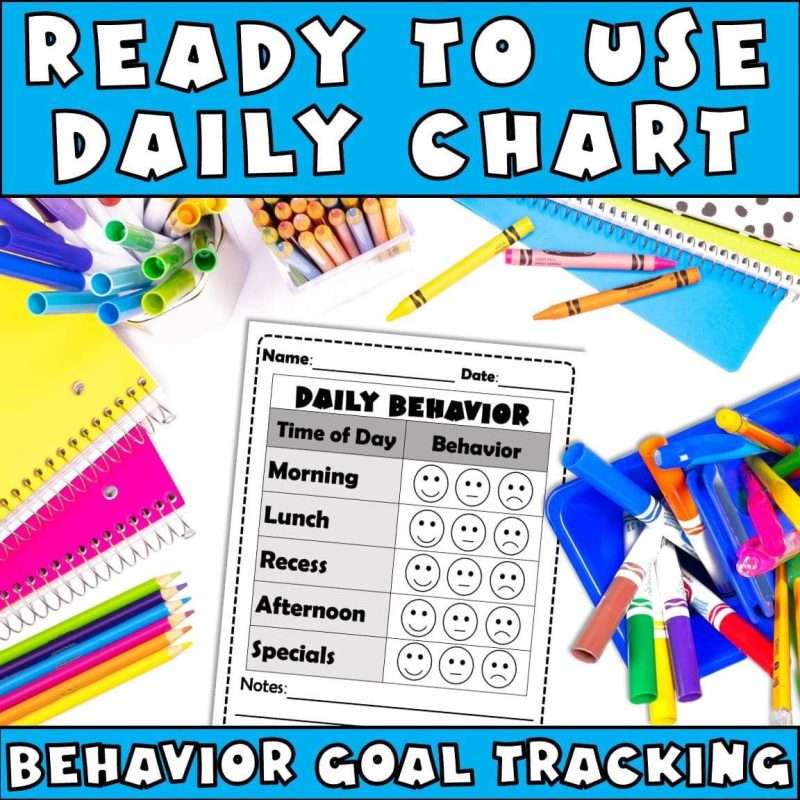 Printable free behavior charts in a daily grid.
