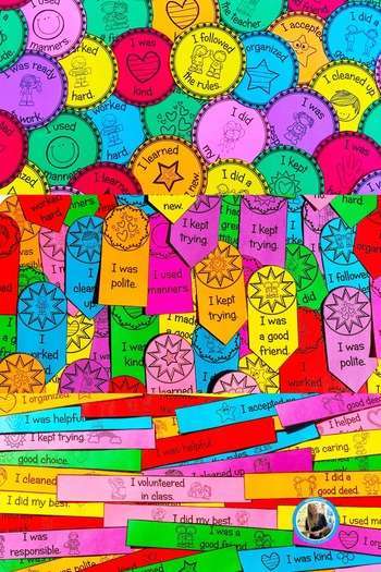 Brag incentives with badges, bracelets, and tags to use as reward chart motivation