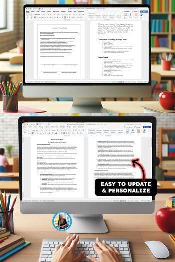 Paraprofessional checklists shown being edited on a computer