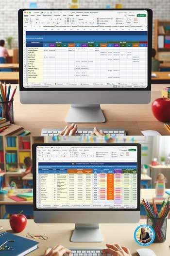 IEP calendar templates on computer screens for special education teachers