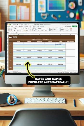 IEP timeline organizer on a computer screen for special education teachers