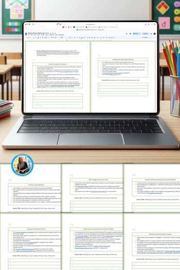 Observation form on laptop for teachers in a classroom setting